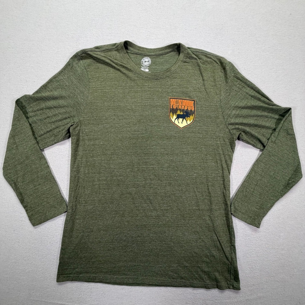 The Duck Company Mens T-Shirt Regular Green Breckenridge Moose Graphic 2X